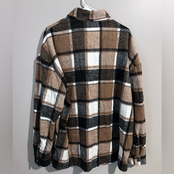 Manfinity Homme Loose Fit Men's Plaid Printed Jacket - Picture 2 of 6